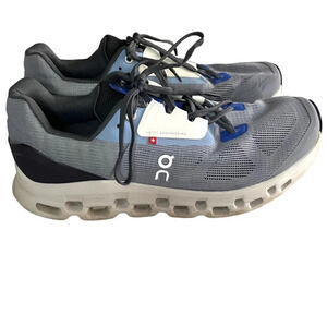 ON RUNNING cloudstratus running shoes - d/medium width in fossil/midnight 10.5